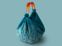 Baumwolltasche Furoshiki Tsuru, Blau, 100 Cm 12 Baumwolltasche Furoshiki Tsuru, Blau, 100 Cm – Bild 10
