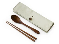 Besteck Set Mit Essstäbchen, Löffel Und Leder-Tasche -Japanisches Geschirr Rabatt besteck set mit essstaebchen loeffel und leder tasche 1