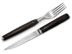Besteck-Set WAKISASHI, Damastmesser Mit Gabel 27 Besteck-Set WAKISASHI, Damastmesser Mit Gabel -Japanisches Geschirr Rabatt besteck set wakisashi damastmesser mit gabel 1