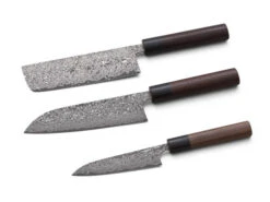 Damastmesser Set Santoku II -Japanisches Geschirr Rabatt damastmesser set santoku ii 1