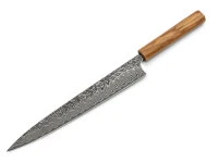 Japanisches Geschirr Rabatt 18 Damastmesser Sujihiki 270 SG2, 63 Lagen, Olive