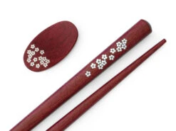 Essstäbchen Set Mit Ablage Sakura, Purple Heart -Japanisches Geschirr Rabatt essstaebchen set mit ablage sakura purple heart 1