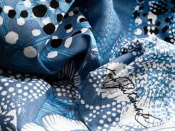 Furoshiki Kukka, Blau, 90 X 90 Cm -Japanisches Geschirr Rabatt furoshiki kukka blau 90 x 90 cm 1