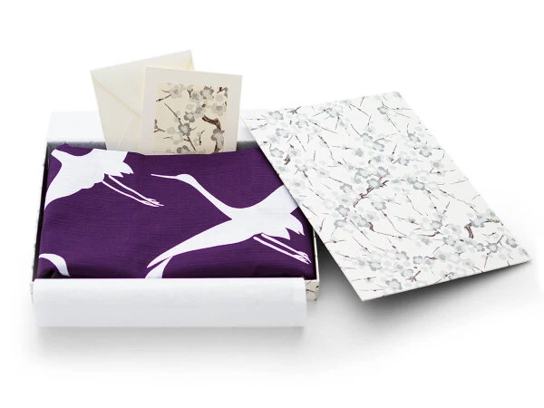 Geschenkset Chiyogami Mit Furoshiki Kuren L, Lila 10 Geschenkset Chiyogami Mit Furoshiki Kuren L, Lila – Bild 8