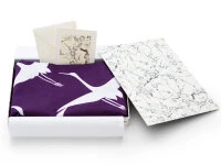 Geschenkset Chiyogami Mit Furoshiki Kuren M, Lila 3 Geschenkset Chiyogami Mit Furoshiki Kuren M, Lila