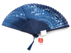 Handfächer Aino-cho, Blau -Japanisches Geschirr Rabatt handfaecher aino cho blau 1