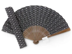 Handfächer Asanoha, Blau -Japanisches Geschirr Rabatt handfaecher asanoha blau 1