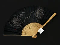 Handfächer Fujin Raijin, Donner-Gott, Schwarz 10 Handfächer Fujin Raijin, Donner-Gott, Schwarz – Bild 8