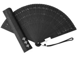 Handfächer Kuroi Taki, Schwarz 13 Handfächer Kuroi Taki, Schwarz -Japanisches Geschirr Rabatt handfaecher kuroi taki schwarz 1