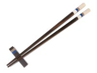 Japanische Essstäbchen Aoyama Blue, Ebenholz, Mit Ablage 5 Japanische Essstäbchen Aoyama Blue, Ebenholz, Mit Ablage – Bild 3