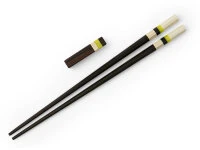 Japanische Essstäbchen Manchester Bee, Ebenholz, Mit Ablage 5 Japanische Essstäbchen Manchester Bee, Ebenholz, Mit Ablage – Bild 3