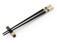 Japanische Essstäbchen Manchester Bee, Ebenholz, Mit Ablage 6 Japanische Essstäbchen Manchester Bee, Ebenholz, Mit Ablage – Bild 4