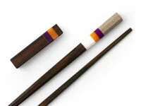 Japanische Essstäbchen Valencia Scent, Ebenholz, Mit Ablage