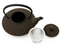 Japanische Teekanne Gusseisen Hira Arare, 0,5 L, Braun 12 Japanische Teekanne Gusseisen Hira Arare, 0,5 L, Braun – Bild 10