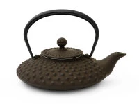 Japanische Teekanne Gusseisen Hira Arare, 0,5 L, Braun 9 Japanische Teekanne Gusseisen Hira Arare, 0,5 L, Braun – Bild 7