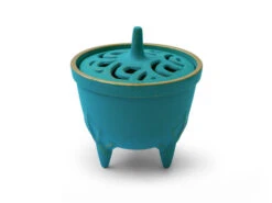 Japanisches Räuchergefäß Sakura, Gusseisen Türkis -Japanisches Geschirr Rabatt japanisches raeuchergefaess sakura gusseisen tuerkis 1