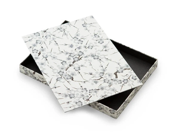 Schatulle Blütenäste Grau-elfenbein 5 Schatulle Blütenäste Grau-elfenbein – Bild 3