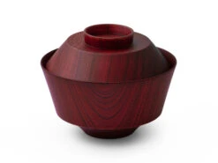 Suppenschale Mit Deckel Hashi Han, Urushi Rot -Japanisches Geschirr Rabatt suppenschale mit deckel hashi han urushi rot 1