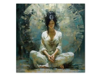 Wandbild Zazen #2, Japanische Meditation, Farbig, 1:1 3 Wandbild Zazen #2, Japanische Meditation, Farbig, 1:1