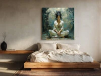 Wandbild Zazen #2, Japanische Meditation, Farbig, 1:1 4 Wandbild Zazen #2, Japanische Meditation, Farbig, 1:1 – Bild 2