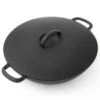 Wok Pfanne / Topf, Gusseisen Mit Deckel, 2 Größen -Japanisches Geschirr Rabatt wok pfanne topf gusseisen mit deckel 2 groessen